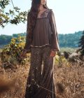 Flair Broek Bloemen Taupe 8220201 - Isla Ibiza Bonita