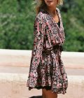 Short Dress Carousel by Night, Black - Isla Ibiza Bonita
