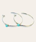 Earrings Beautiful Moon, Turquoise Shabada
