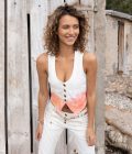 Gilet Tie Dye jeans, Mixed orange - Isla Ibiza Bonita - Afbeelding 3