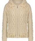 Short Baggy Cabled Cardigan Brisa, Cream - Isla Ibiza Bonita – Bild 2