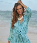 Blouse Fleur Moonstone, Blue Moon - Hot Lava – Bild 2