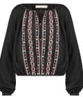 Off Shoulder Blouse Embroidery Isla Ibiza - Black - Afbeelding 2