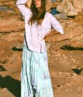Long skirt tie-dye fantasy mix turquoise 8122805 Isla Ibiza bonita