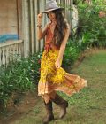 Skirt Rosalie,Sunflower Hot lava - Imagen 4