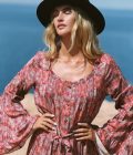 Maxi Dress Happy Feathers, Red/Pink - Isla Ibiza Bonita - Imagen 4