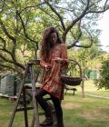 Dress Lana short, Yellow Rose - Hot Lava