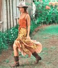 Skirt Rosalie,Sunflower Hot lava - Imagen 3