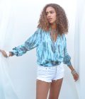 Blouse Coco, Blue Moon - Hot Lava – Image 4