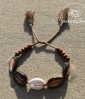 Bracelet - Ebony Wood Brown & Rope - Hot Lava – Image 6