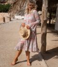 Long Dress Ethnic Dreams ,Pink - Isla Ibiza Bonita – Bild 3