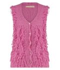 Knitted Gilet with Fringles, Pink - Isla Ibiza Bonita - Imagen 2