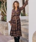 Jurk Autumn Tribes Bruin