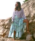 Long skirt tie-dye fantasy mix turquoise 8122805 Isla Ibiza bonita – Image 4