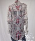 Blouse Long Roses Isla Ibiza - Grey - Imagen 6