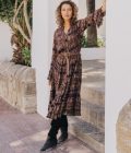 Jurk Autumn Tribes Bruin - Image 4
