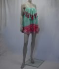 Dress Pompons - Print Turquoise, Bali Sensasi - Afbeelding 4