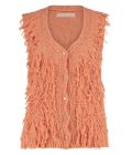 Knitted Gilet with Fringles, Orange - Isla ibiza Bonita - Afbeelding 2