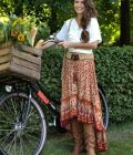Skirt Rosalie, Yellow Rose - Hot Lava