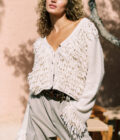 Knitted Fringed Cardigan Besso Cream 8222302 Isla Ibiza Bonita - Afbeelding 6