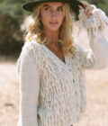 Knitted Fringed Cardigan Besso Cream 8222302 Isla Ibiza Bonita