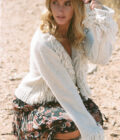 Knitted Fringed Cardigan Besso Cream 8222302 Isla Ibiza Bonita - Afbeelding 5