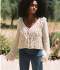Knitted Fringed Cardigan Besso Cream 8222302 Isla Ibiza Bonita - Afbeelding 9