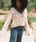 Knitted Fringed Cardigan Besso Cream 8222302 Isla Ibiza Bonita - Afbeelding 11