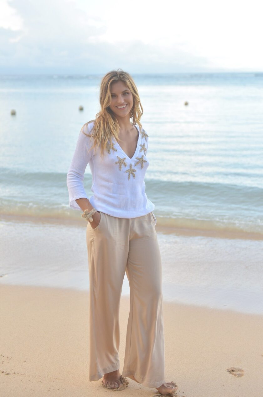 13. W23337wh sa Blouse Starfish White Sand and A23890ta Pants Alex Taupe and KR23317 Bracelet Starfish Assorti 1