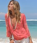 Blouse mykonos Moonstone, Hot Coral - Hot Lava