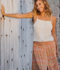 Ruffled Singlet Guapa -Cream