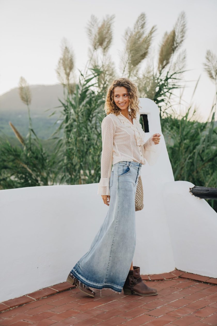 Long Skirt Denim/Jeans, Isla Ibiza Bonita - Afbeelding 7