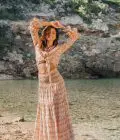 Boho Blouse Happy Fantasy – Orange - Afbeelding 4