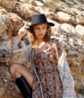 Long Knitted Openwork Cardigan Olivera – Khaki – Bild 7