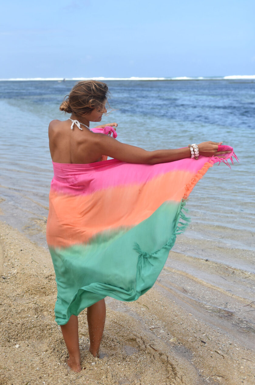 Sarong Sunny Days, Pink/Orange/Emerald - Hot Lava - Image 2