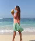 Dress Anna Short Sunny Days, Pink/Orange/Emerald - Hot Lava – Image 2