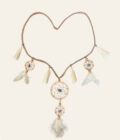 Necklace Pacha Woven Leather Dreamcatcher - Hot Lava - Imagen 2