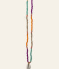 Necklace Bon Bini Multi, Azure, Furple, Orange, Taupe - Hot Lava