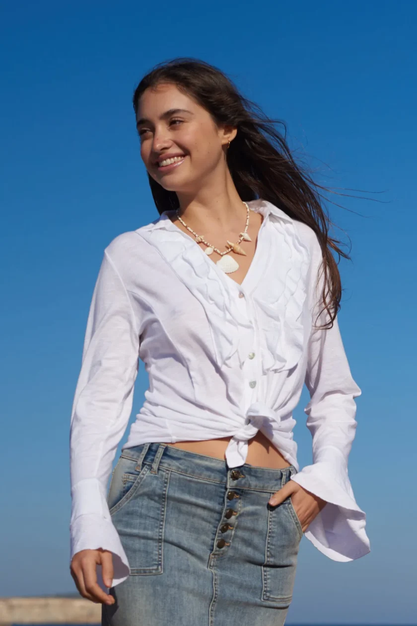 Fringed Blouse / T-Shirt Verano – White