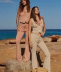 Flared Jogging Trousers – Khaki - Imagen 3
