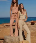 Flared Jogging Trousers – Khaki - Imagen 5