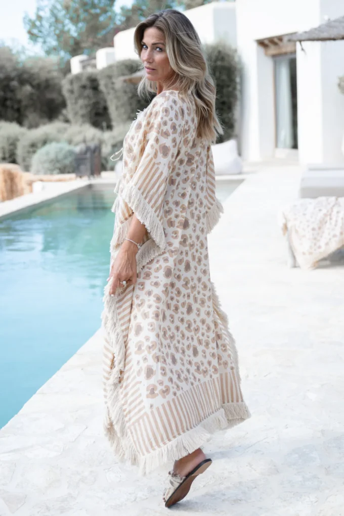 Long Kaftan Impresion Leopard - IBZ Mode