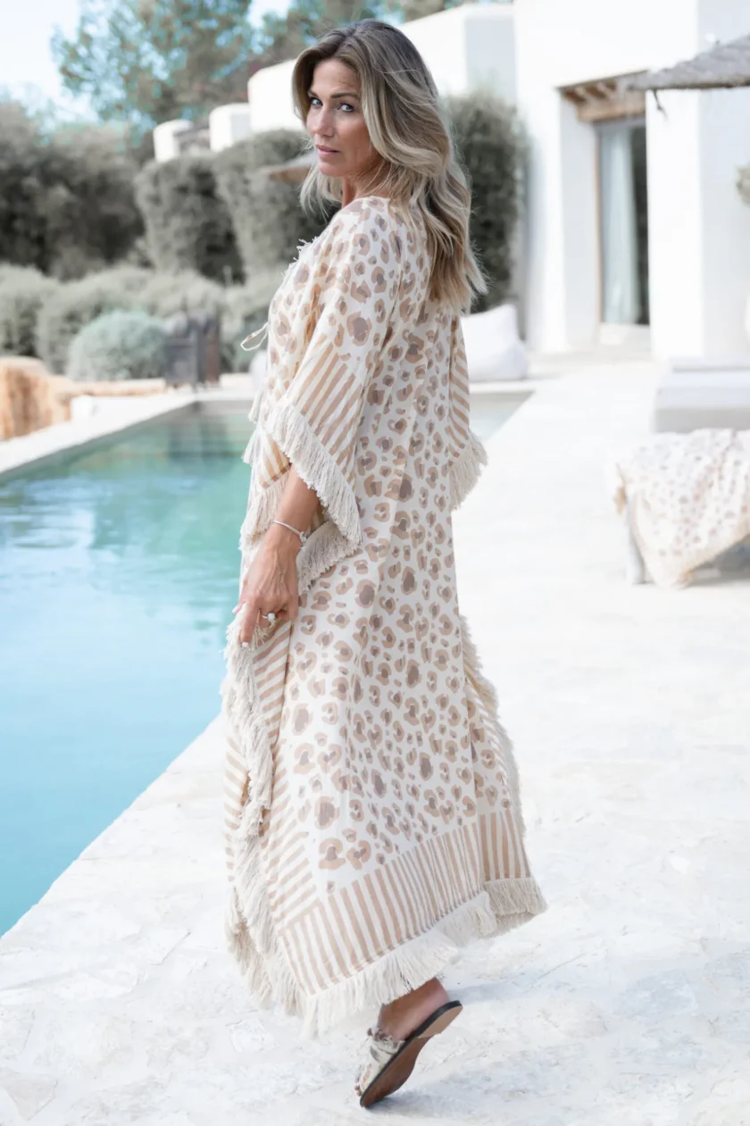 Long Kaftan Impresion Leopard - IBZ Mode