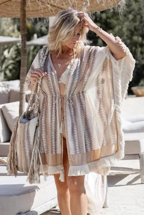 Short Kimono Impresion Triangle - IBZ Mode