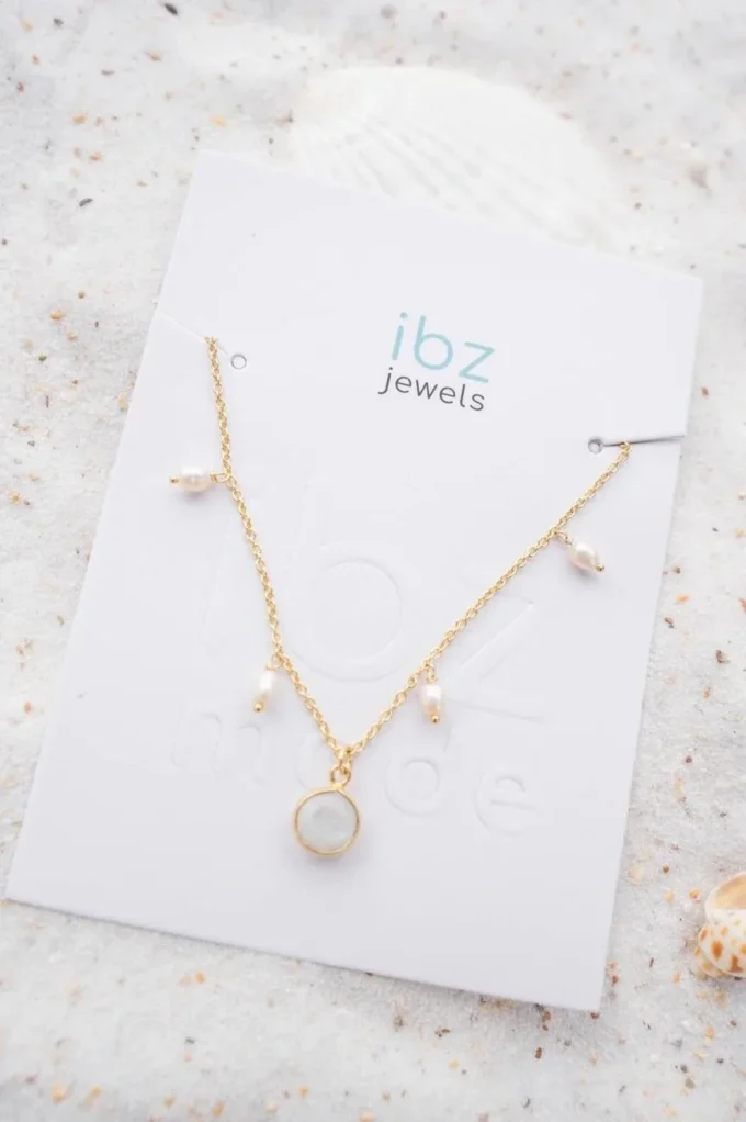 Single Enkelbandje Pearl Gold White