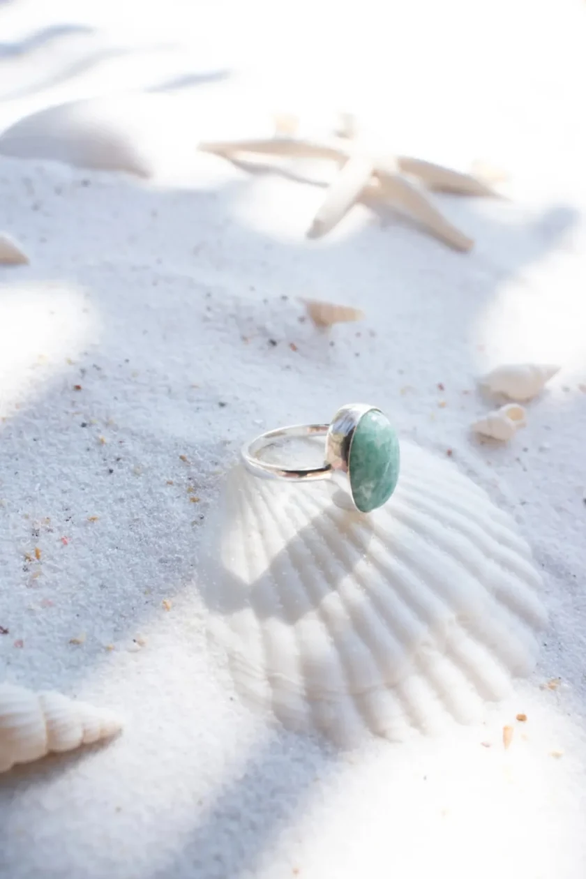 Ring Stone Silver Aqua