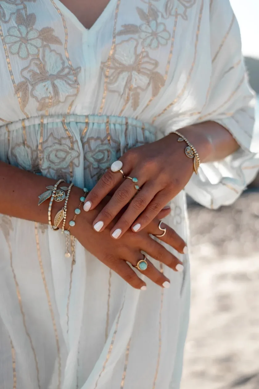 Ring Stone Gold White - Imagen 2