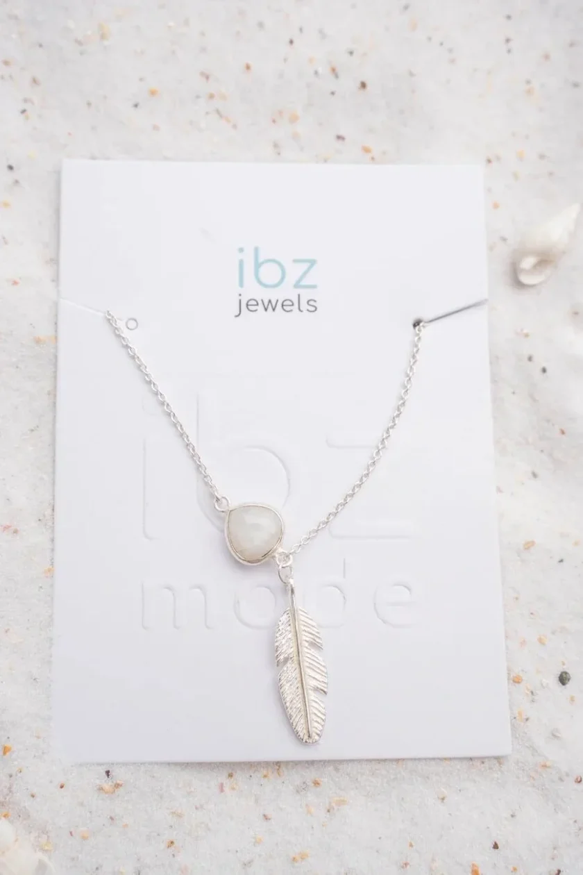 Single Bracelet Feather Silver White - Afbeelding 3