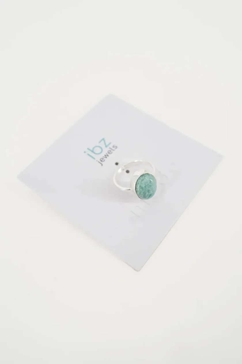 Ring Stone Silver Aqua - Imagen 3