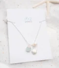 Single Bracelet Shell Silver Aqua – Image 2